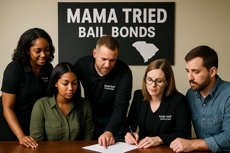 Mama Tried Bail Bonds team assisting clients in South Carolina